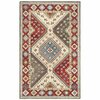 Safavieh Antiquity Global Round Hand Tufted RugsRed & Ivory 6 x 6 ft. AT507Q-6R